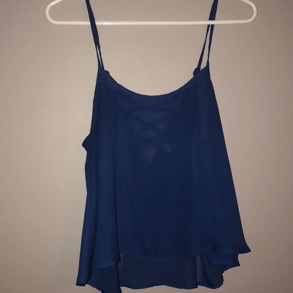 Blue crop top